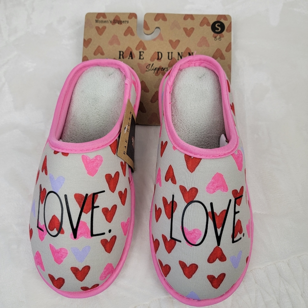 Rae Dunn Love Slippers - Picture 2 of 10